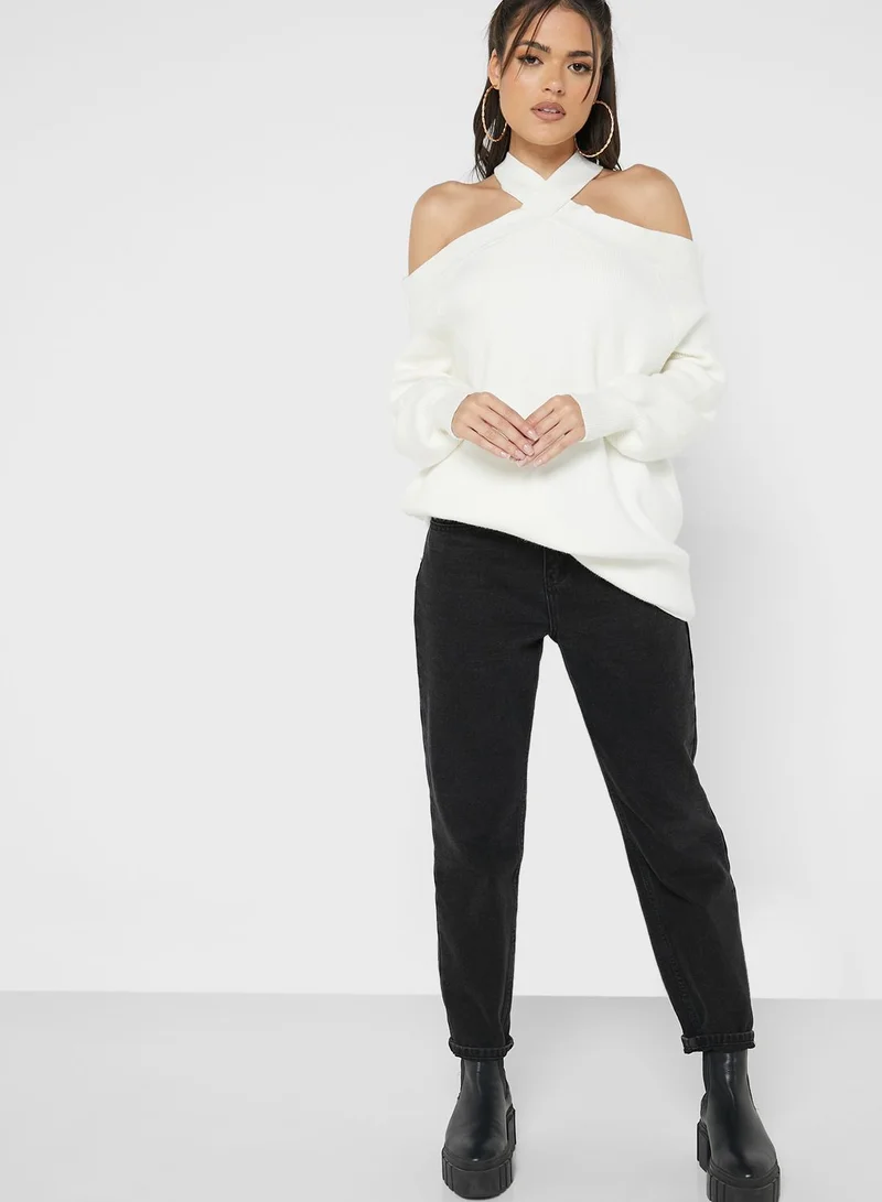 Ginger Cut-out Solid Sweater