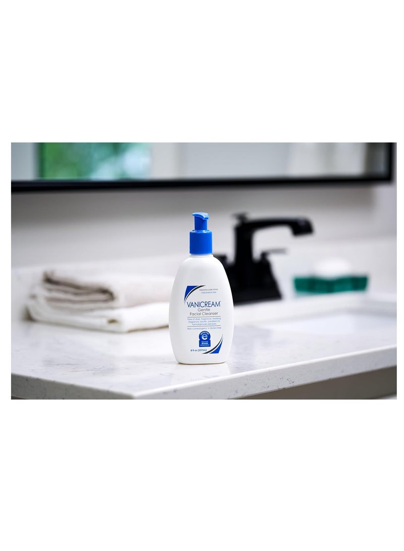 Vanicream Gentle Facial Cleanser with Pump Dispenser - 8 fl oz - Formulated Without Common Irritants for Those with Sensitive Skin - Image 1