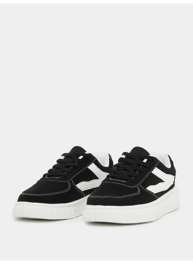 Styli Styli Color Block Platform Sole Skateboard Sneakers