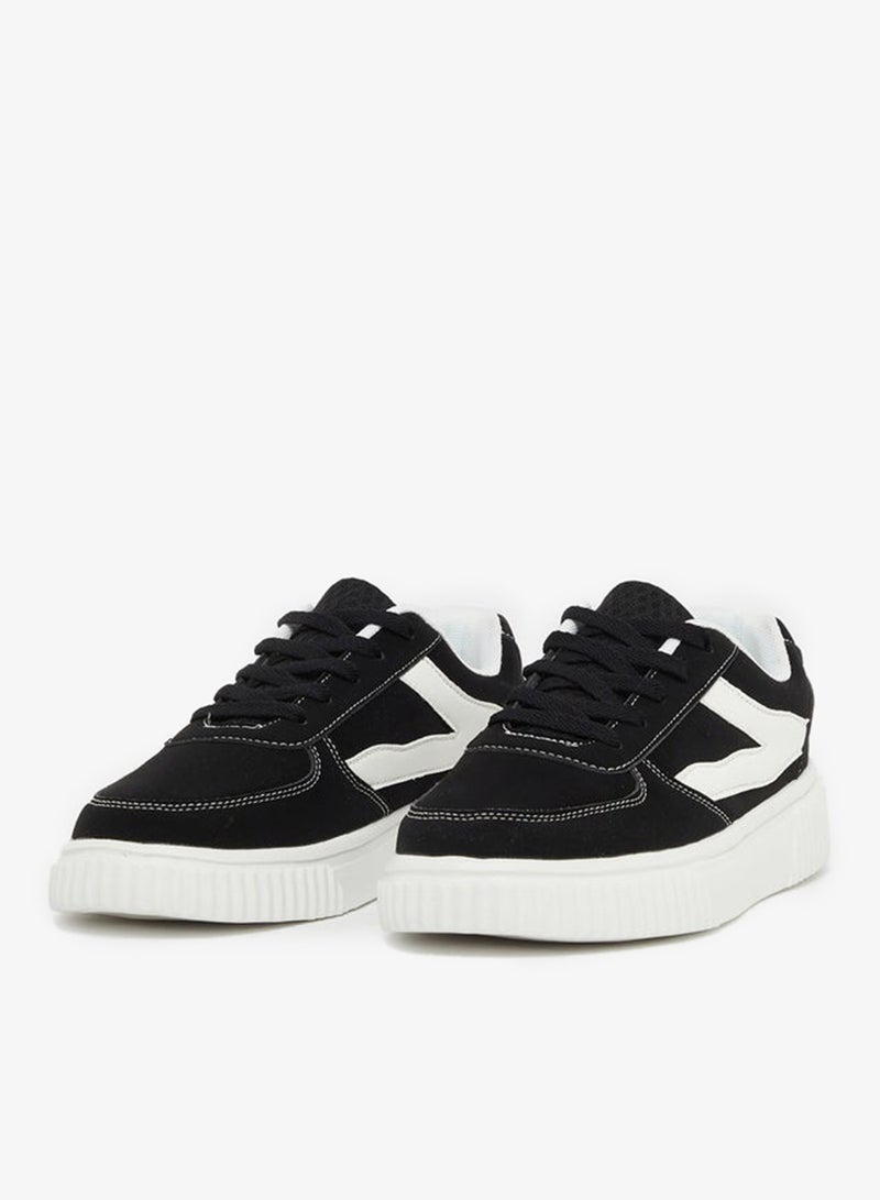 ستايلي اكتيف حذاء ستايلي سنيكرز سكيت بورد بنعل سميك بألوان متداخلة - Image 2