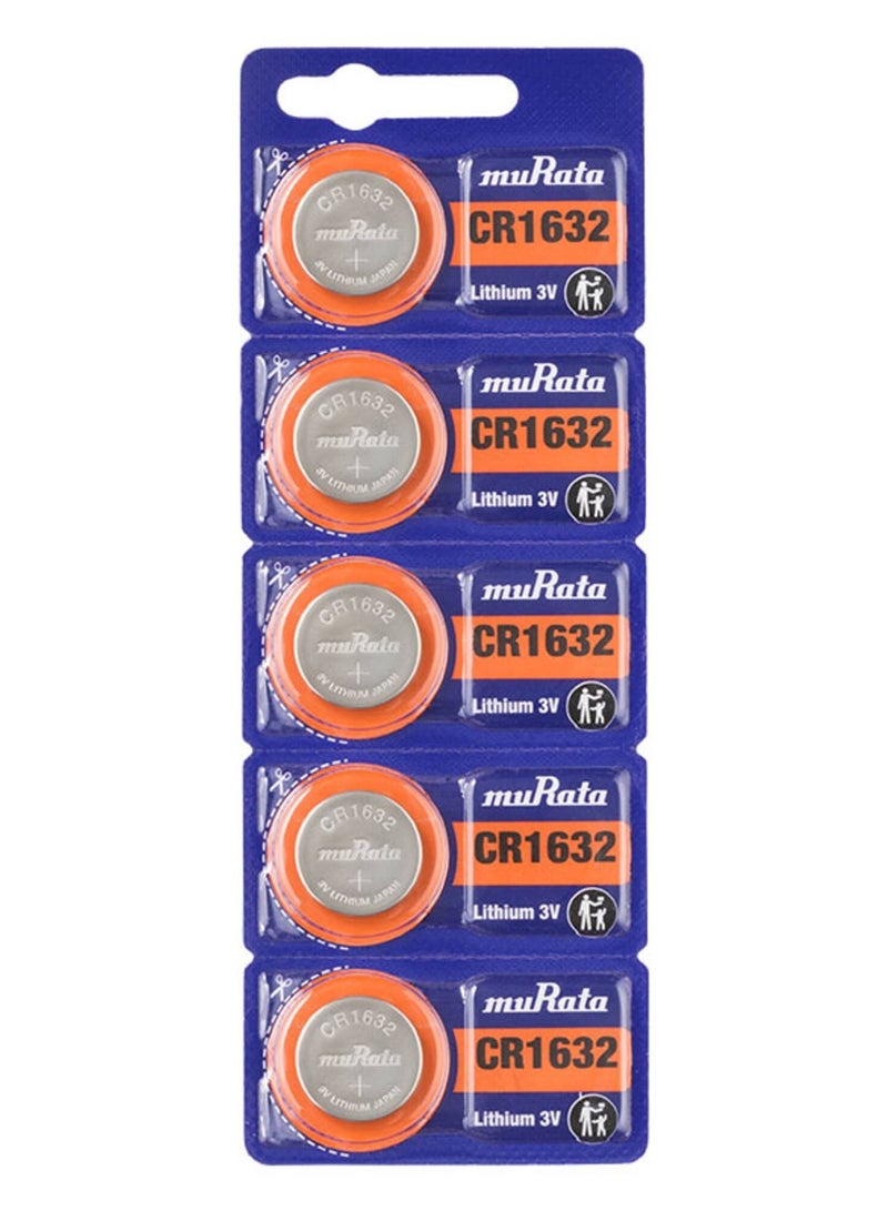 muRATA 5-Pieces Murata CR1632 Lithium 3V (muRata) Japan Batteries - Image 1