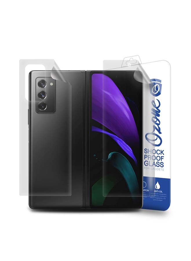 NIBEMINENT 2-Piece Tempered Glass Screen Protector For Samsung Galaxy Z Fold 2 5G Clear