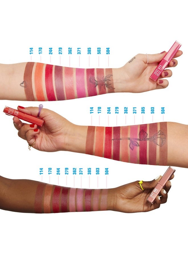 3INA The Color Lip Glow - Highly Pigmented Lipstick For Women With Shea Butter - Lip Gloss And Lip Balm Effect - 114 Rich Terracotta Brown - 0.05 Oz - Image 2