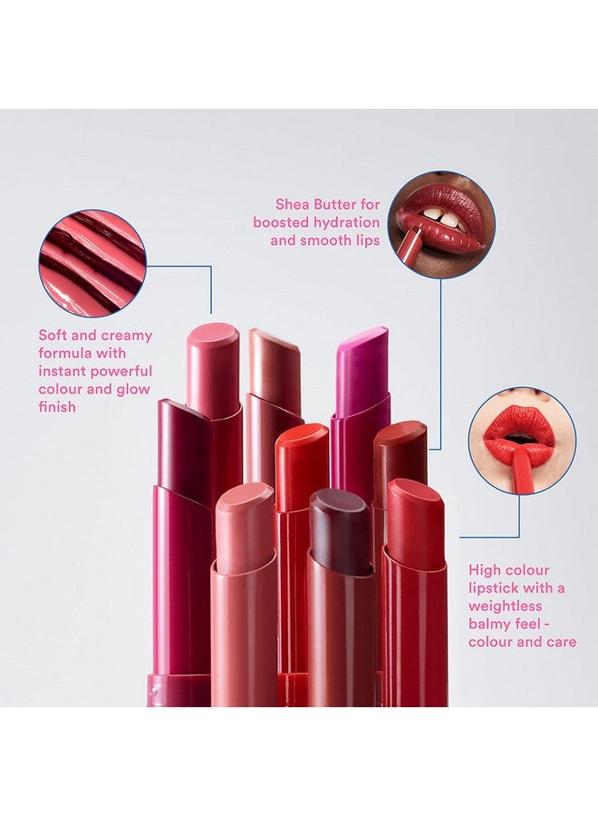 3INA The Color Lip Glow - Highly Pigmented Lipstick For Women With Shea Butter - Lip Gloss And Lip Balm Effect - 114 Rich Terracotta Brown - 0.05 Oz - Image 1