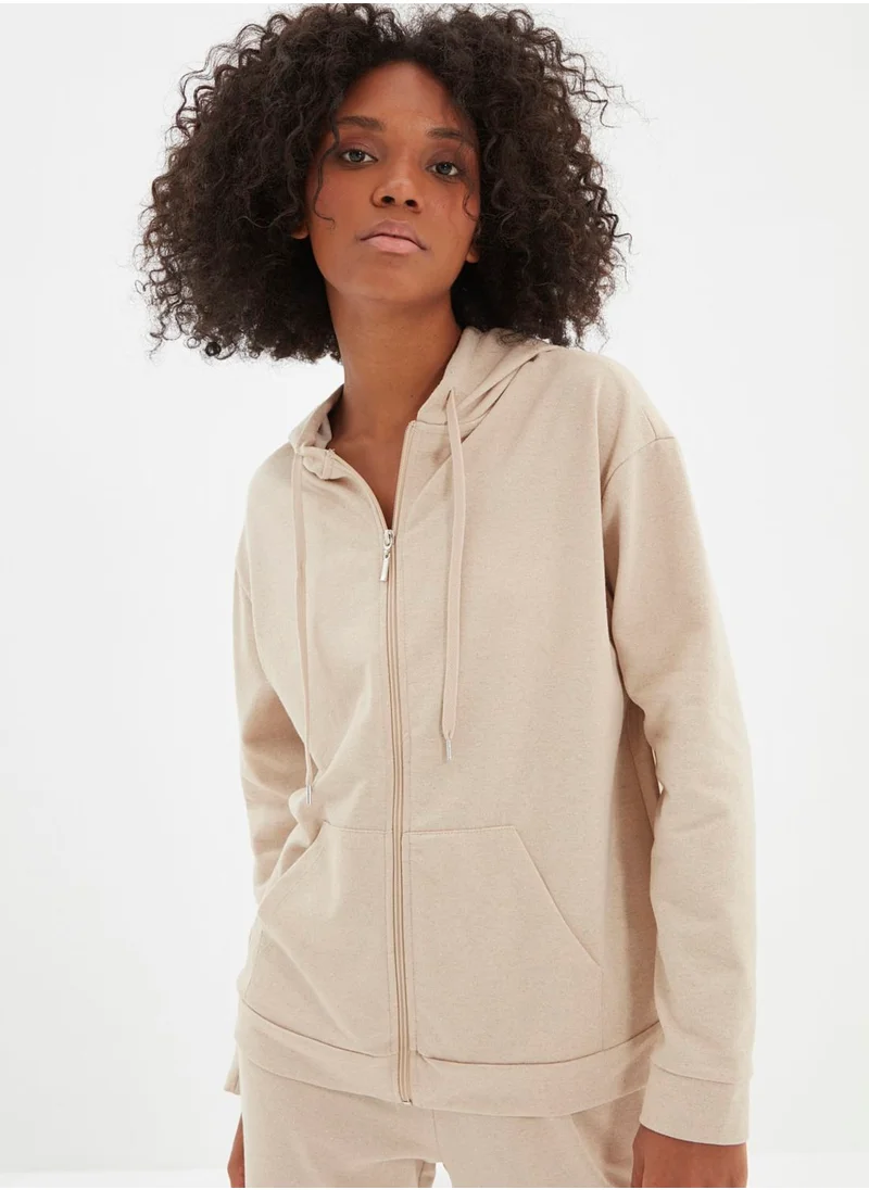 trendyol Pocket Detail Hoodie & Pyjama Set