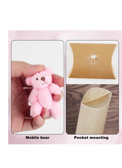 Excefore A little Pocket Bear Hug,  with Inspirational Bear Hug Cards, Cute Comfort Sentimental Gift, Fuzzy Mini Animal Pocket Hug Bear,  for Valentines, Graduation, Birthday, Wedding (Pink)  - Image 3