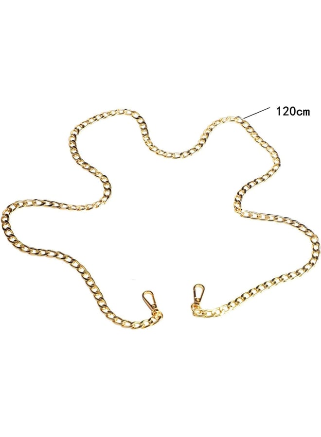 2PCS Replacement Chain Shoulder Bag Chain for Women Shoulder Bag DIY Accessories, with 2 buckles (gold and silver), replacement chain for shoulder bag, Gold Silver  - Image 2