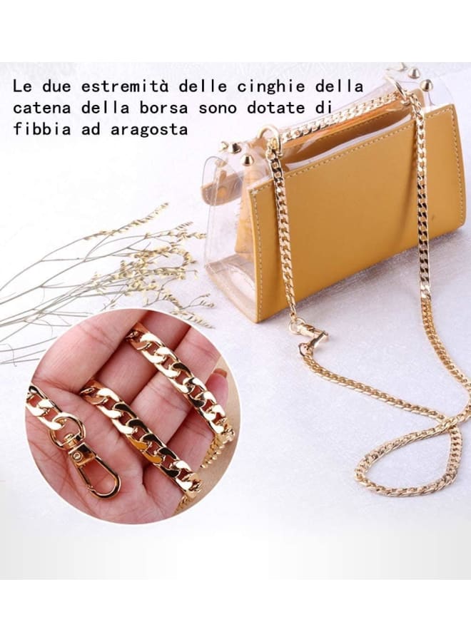 2PCS Replacement Chain Shoulder Bag Chain for Women Shoulder Bag DIY Accessories, with 2 buckles (gold and silver), replacement chain for shoulder bag, Gold Silver  - Image 3