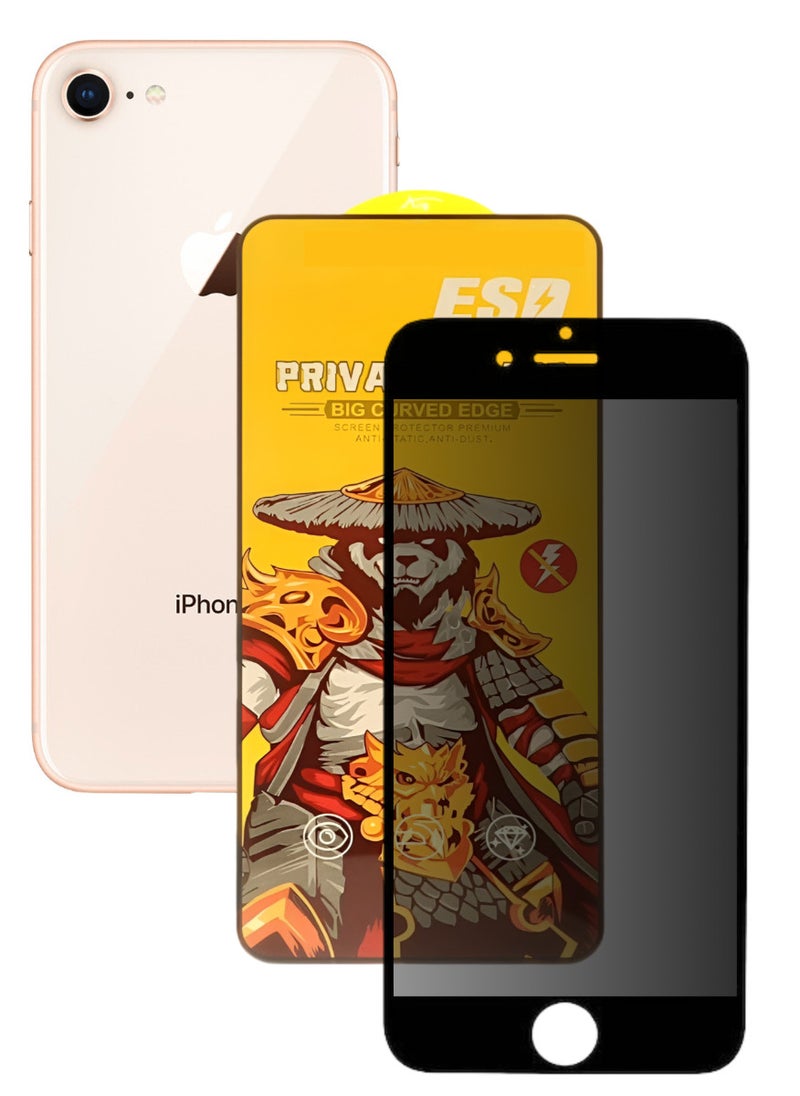 ESD Tempered Dustproof Privacy Glass Screen Protector Compatible For iPhone 8 - Image 1