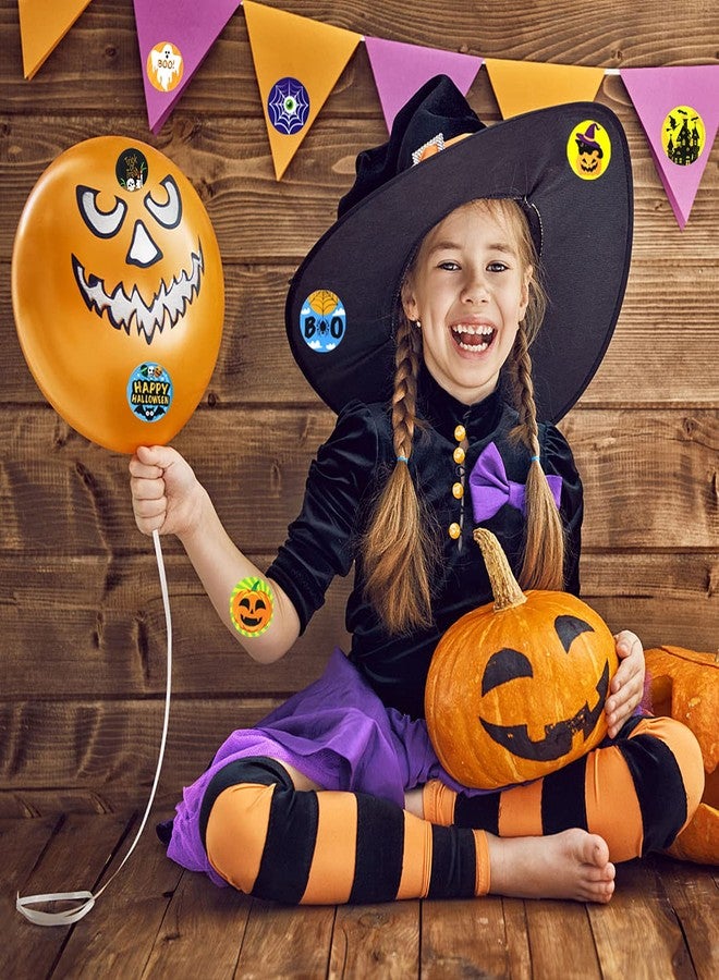 Partywind 500 PCS Cute Halloween Stickers for Kids, Self Adhesive Halloween Sticker Roll Labels with Pumpkin, Halloween Birthday Party Decorations Accessories (8 Styles) - Image 4