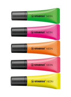 5 Neon Pen Phosphoric: Yellow, Green, Orange, Pink, Magenta