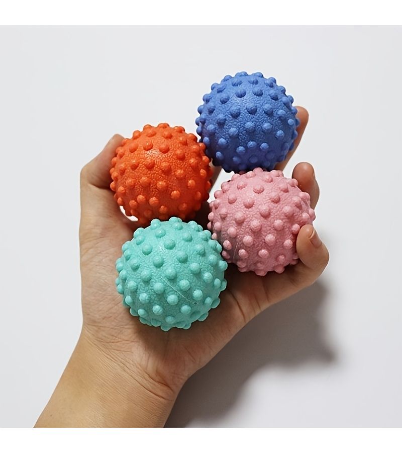 4 Pack Massage Balls with Nodules for Fascia Release Yoga Back Foot Home Gym - Image 1