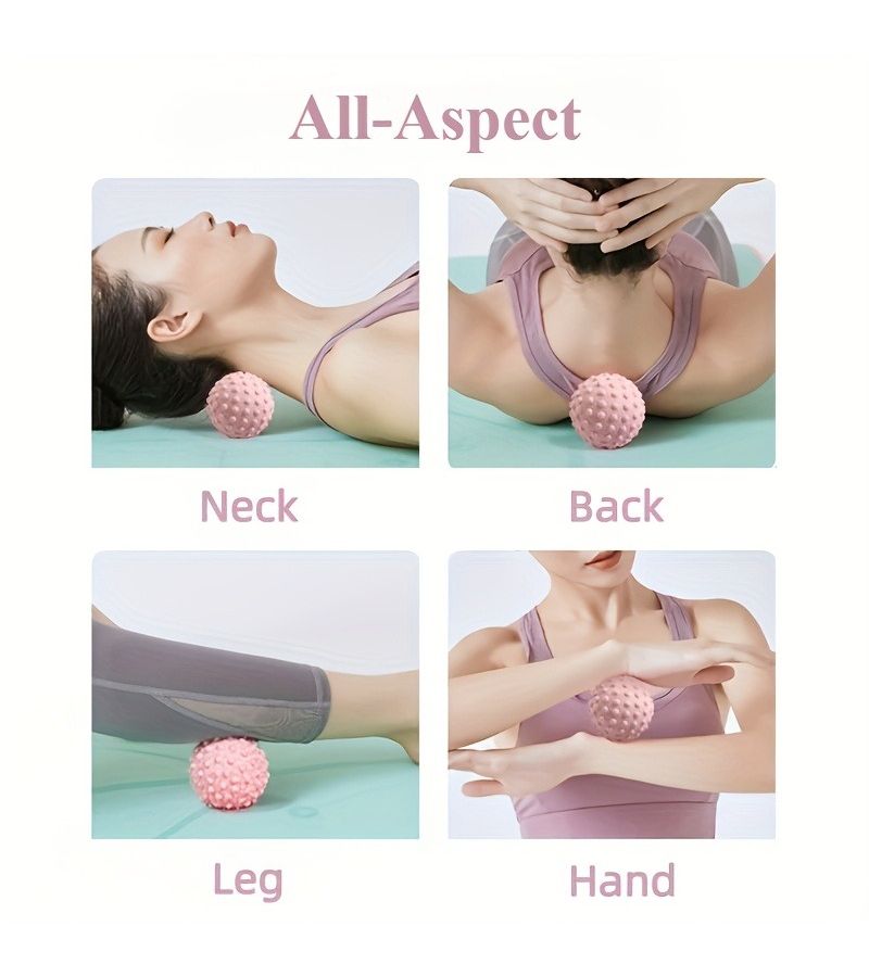 4 Pack Massage Balls with Nodules for Fascia Release Yoga Back Foot Home Gym - Image 4