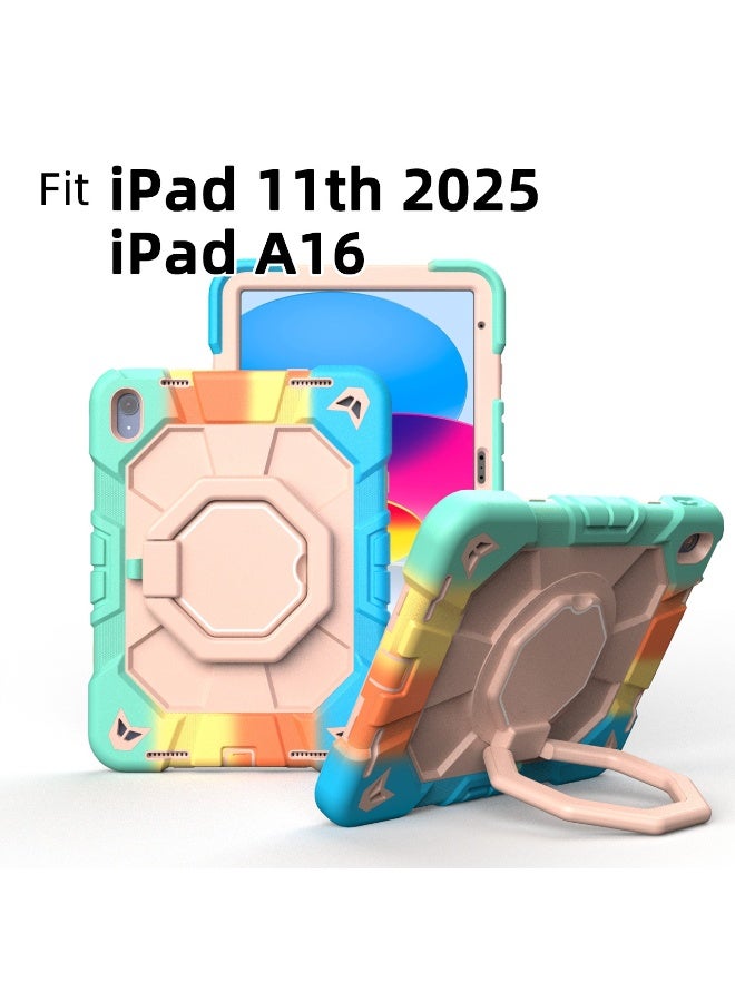 حافظة لجهاز iPad (A16) من الجيل الحادي عشر/العاشر 11/10.9 بوصة 2025/2022 مع واقي شاشة وحامل دوار وحزام كتف وحامل أقلام رصاص، حافظة iPad مقاومة للصدمات من الدرجة العسكرية من الجيل العاشر - Image 5