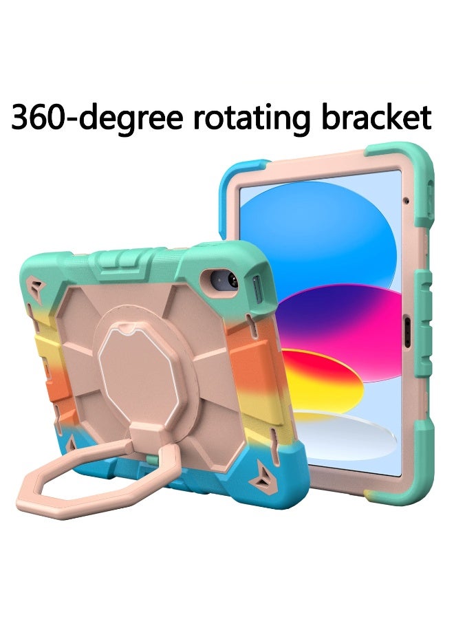 حافظة لجهاز iPad (A16) من الجيل الحادي عشر/العاشر 11/10.9 بوصة 2025/2022 مع واقي شاشة وحامل دوار وحزام كتف وحامل أقلام رصاص، حافظة iPad مقاومة للصدمات من الدرجة العسكرية من الجيل العاشر - Image 4