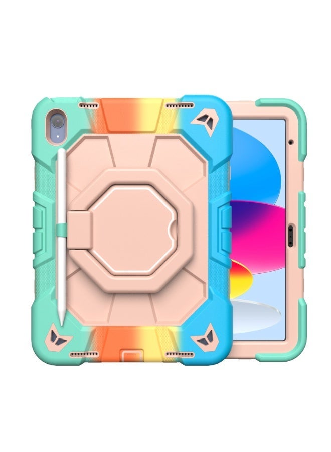 حافظة لجهاز iPad (A16) من الجيل الحادي عشر/العاشر 11/10.9 بوصة 2025/2022 مع واقي شاشة وحامل دوار وحزام كتف وحامل أقلام رصاص، حافظة iPad مقاومة للصدمات من الدرجة العسكرية من الجيل العاشر - Image 1