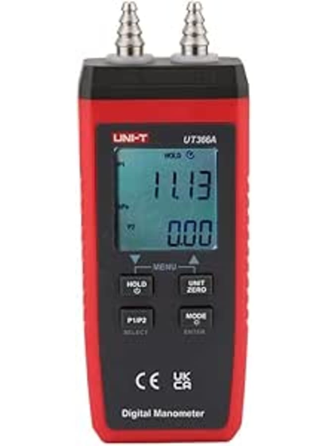 UNI-T UNI-T Uni-Trend UT366A Digital Manometer Measure P1/P2 Pressure and Measure Wind Speed with Certificates: CE, UKCA