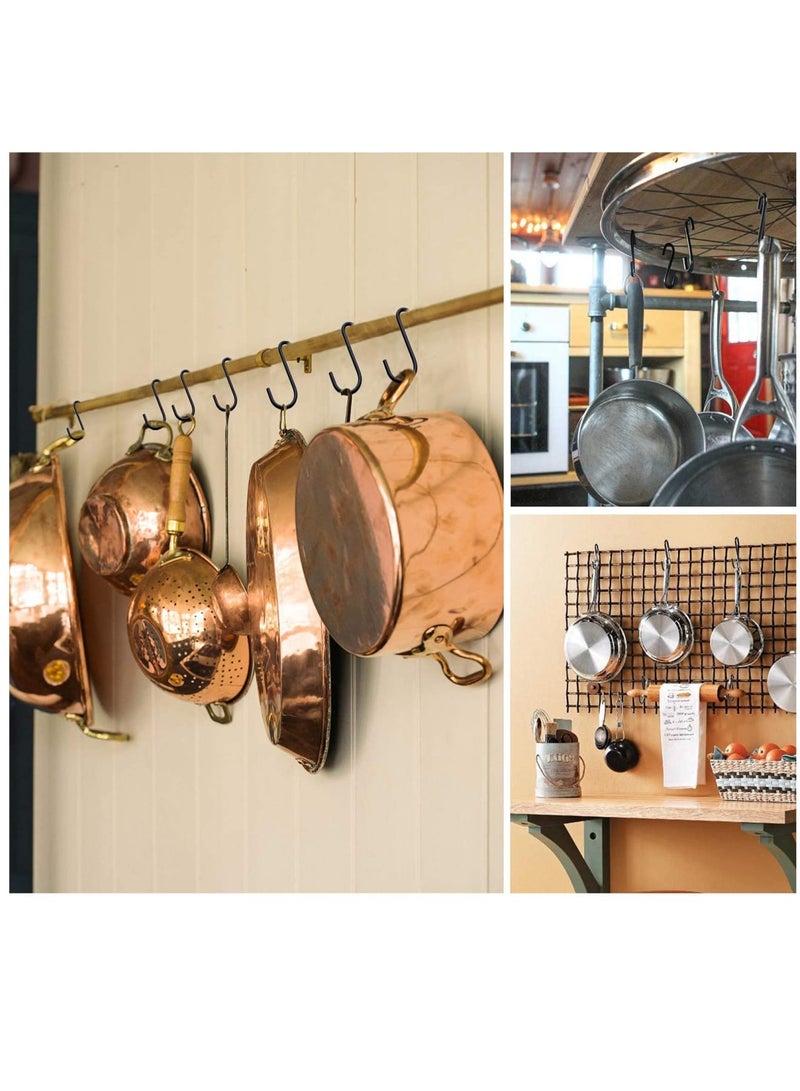 30 Pcs S metal hook, Pans Pots Hooks Small S Shaped Hangers Hooks for Hanging Kitchenware Pans Pots Utensils Clothes Bags Towels Plants - Image 2