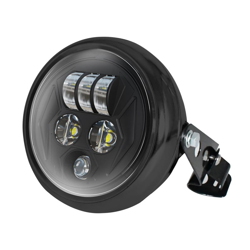 5.75 بوصة مصباح مقداري دراجة نارية LED مع دعامة غطاء - شعاع عالٍ/شعاع منخفض/إضاءة رمادية مدارية/إشارة دوران، 1 حزمة - Image 2