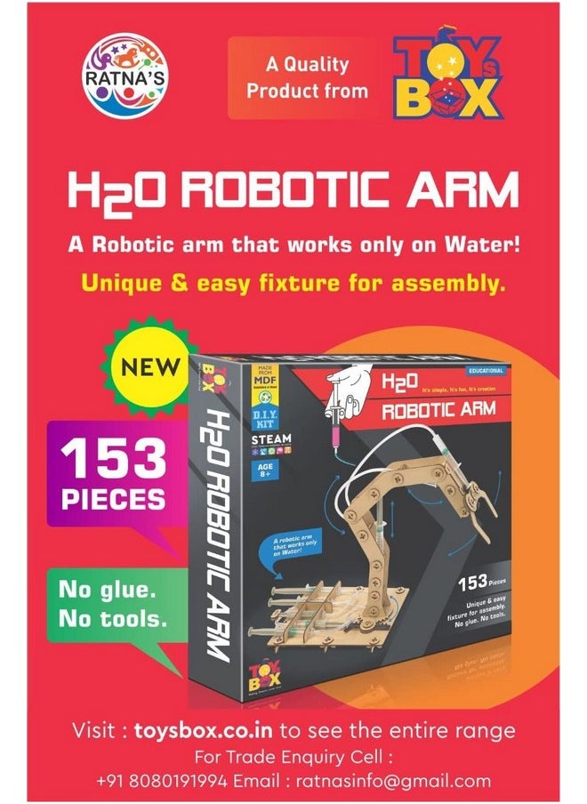 Toysbox - Toysbox H2O Robotic Arm | DIY Fun with Learn Construction Based Activity Game for Kids 8+ (Hydraulic STEM) - Image 1