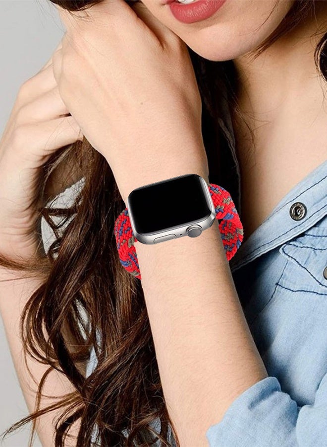 CATANES Replacement Band for Apple Watch Band 38mm 40mm 41mm (42mm Series 10) – Nylon Braided Elastic Band - Multicolour - Image 5