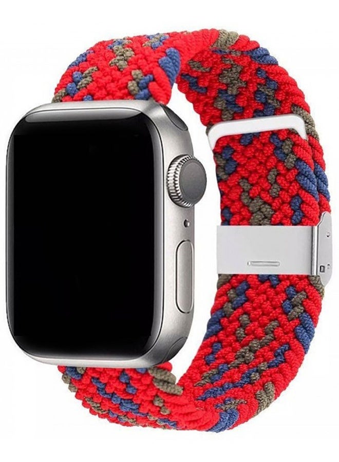 CATANES Replacement Band for Apple Watch Band 38mm 40mm 41mm (42mm Series 10) – Nylon Braided Elastic Band - Multicolour - Image 2