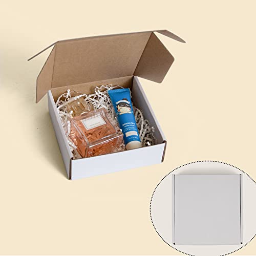 Sodissa 6x6x2 Inches Shipping Boxes Pack of 25, White Corrugated Cardboard Boxes for Small Bussiness - Image 5