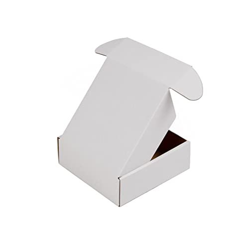 Sodissa 6x6x2 Inches Shipping Boxes Pack of 25, White Corrugated Cardboard Boxes for Small Bussiness - Image 4