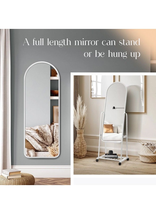 Taimi - Simple Elegant Mirror With Sturdy Holder White 30x158cm - Image 1