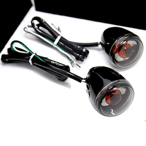Rudyness Black Bullet Turn Signals&Bracket For Harley Dyna Softail Fatboy Sportster FXDB - Image 3