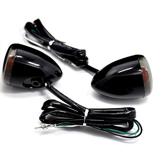 Rudyness Black Bullet Turn Signals&Bracket For Harley Dyna Softail Fatboy Sportster FXDB - Image 5