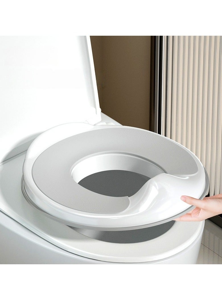 RAKAY Toddler Potty Training Seat - Toddler Toilet Seat Attachment for Boys & Girls w/Splash Guard,Fits Standard Round & Oval Toilets  - Image 4