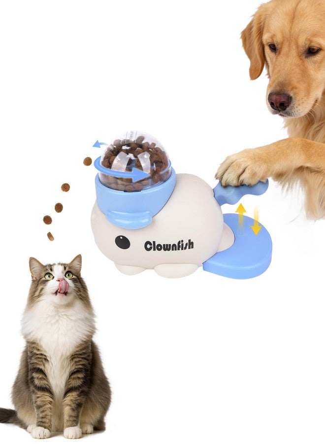 Dog Treat Dispenser Puzzle Toy, Intercative Slow Feeder Bowl for Cats and Dogs, Mental Stimulation Enrichment Toy, Indoor Pet Feeder with Silicone Mat to Keep Pets Busy,Multiple Colors (Blue) - Image 1