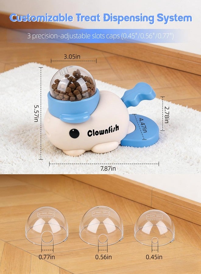 Dog Treat Dispenser Puzzle Toy, Intercative Slow Feeder Bowl for Cats and Dogs, Mental Stimulation Enrichment Toy, Indoor Pet Feeder with Silicone Mat to Keep Pets Busy,Multiple Colors (Blue) - Image 5
