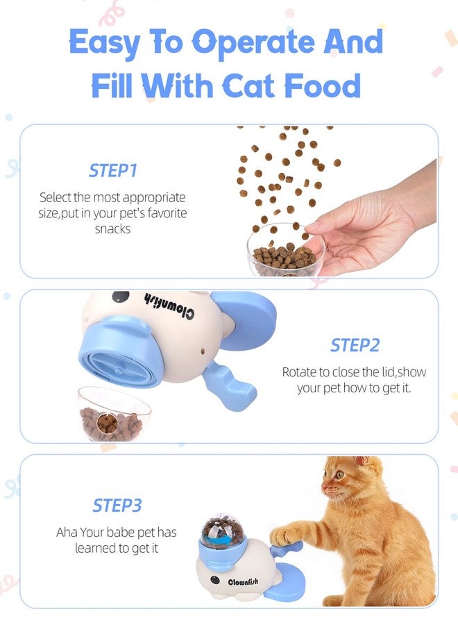 Dog Treat Dispenser Puzzle Toy, Intercative Slow Feeder Bowl for Cats and Dogs, Mental Stimulation Enrichment Toy, Indoor Pet Feeder with Silicone Mat to Keep Pets Busy,Multiple Colors (Blue) - Image 2