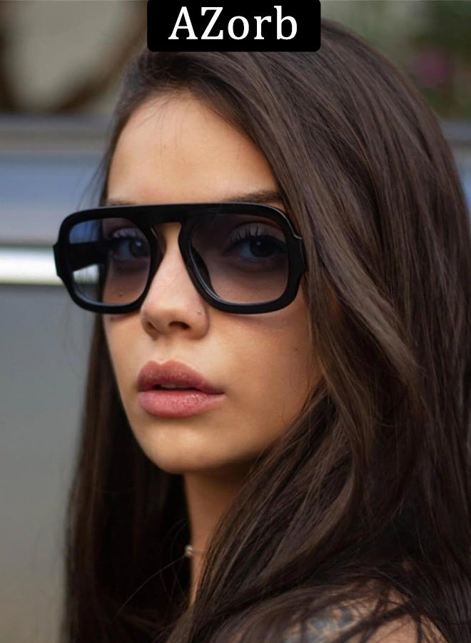 AZorb Retro Square Sunglasses Women Men - Aviator 70s Style Sun Glassess Designer Men's Sunglass Designer for Womens Mens Sun Glasses Vintage Ladies Eye Glasses UV400 Protection Shades - Image 5