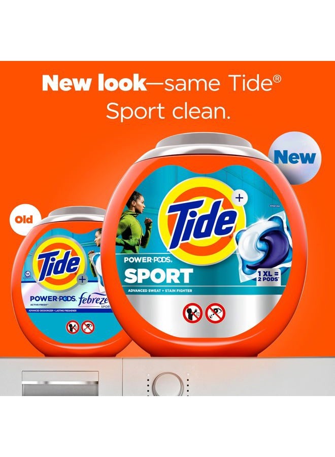 Tide Power PODS Laundry Detergent Soap Pacs with Febreze Sport, 63 Count, Laundry Pods with Febreze Freshness and Sport Odor Defense - Image 2
