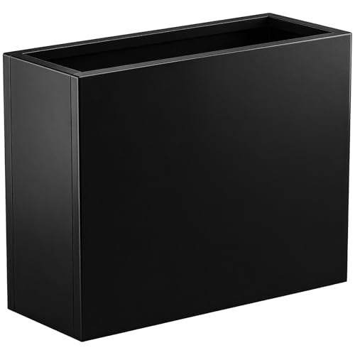 Toriexon Metal Planter Box 30” x 12” x 24”, Heavy Duty Tall Rectangle Planter Box with with Drainage Holes & Rust-Proof Coating, Modern Outdoor/Indoor Black Planter Box for Porch, Garden, Patio, Yard - Image 1
