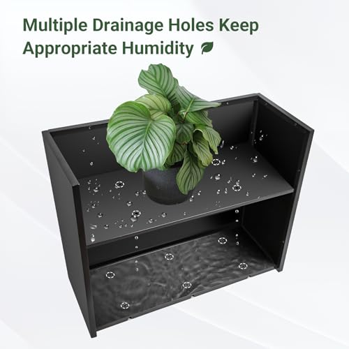 Toriexon Metal Planter Box 30” x 12” x 24”, Heavy Duty Tall Rectangle Planter Box with with Drainage Holes & Rust-Proof Coating, Modern Outdoor/Indoor Black Planter Box for Porch, Garden, Patio, Yard - Image 5