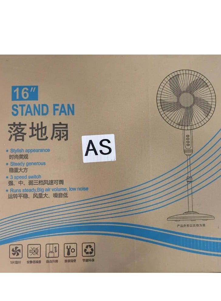 Pedestal Stand Fan With Remote, 16 inch, Oscillation Directions, 3 Speed Levels & Adjustable Height, 3 Leaf Blade with 8 Hours Timer, 40 Watts, Best for Home & Office  - Image 2