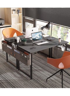 ACPLAY Computer Desk for Home Office - Modern Simple Writing Study Laptop Table with Storage Bag  - Image 2