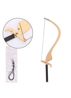 yuyte New Microblading Line Marker Ruler, Mapping Ruler Eyebrow Mapper Pre-Made Thread Pre-Made Eyebrow Design Measure Tool Semi-Permanent Makeup for Mapping Precise Lines [Gold]  - Image 3