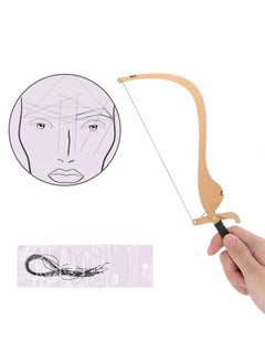 yuyte New Microblading Line Marker Ruler, Mapping Ruler Eyebrow Mapper Pre-Made Thread Pre-Made Eyebrow Design Measure Tool Semi-Permanent Makeup for Mapping Precise Lines [Gold]  - Image 4