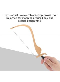 yuyte New Microblading Line Marker Ruler, Mapping Ruler Eyebrow Mapper Pre-Made Thread Pre-Made Eyebrow Design Measure Tool Semi-Permanent Makeup for Mapping Precise Lines [Gold]  - Image 2