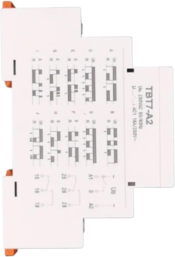 Time Relay Time Relay time Versatility delay Relay 12V din Rail Timer Relay with 10 Group of time Set Range 0.1s-10 Days(A,TBT7-A2-200-240VAC) - Image 1