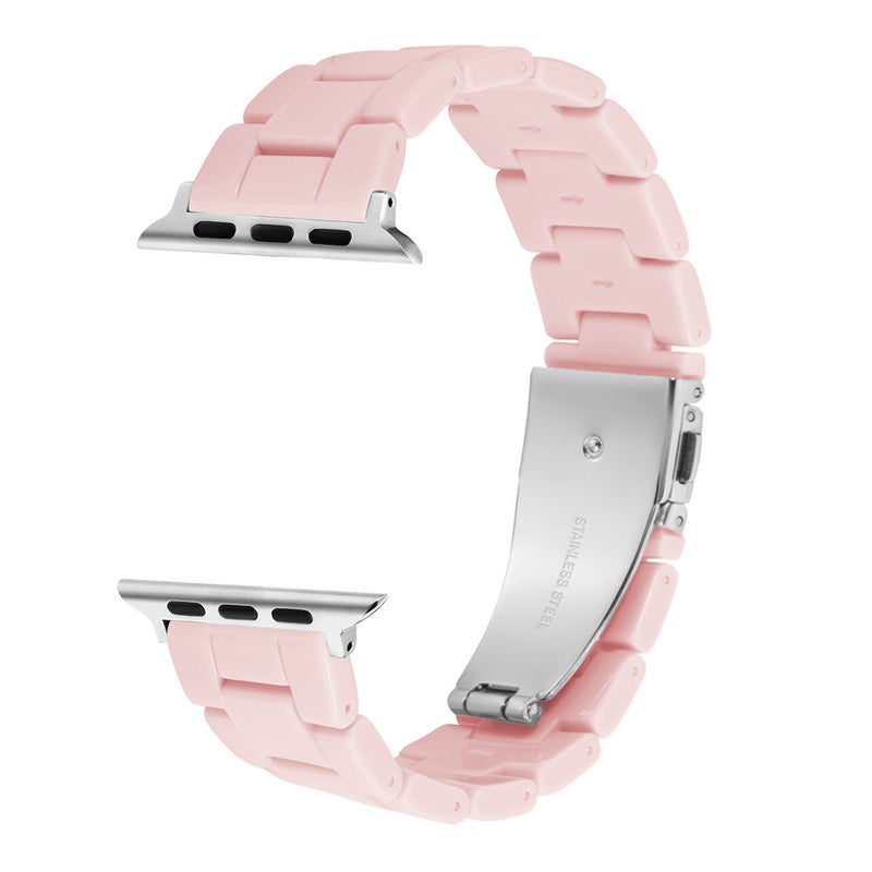 Suitable For Apple Resin Three Strains Watch Band Apple Watch8/7/Se/6/5/43 Candy Color Plastic Watch Band - Image 5