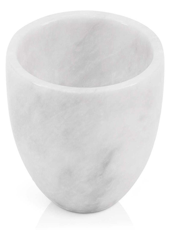 Radicaln Marble Shaving Bowl 3" Inch White Handmade Shaving Soap Holder for Men, Barber Supplies Stone Bowl for Shaving Cream, Foam & Classic Shaving Brush - Image 1
