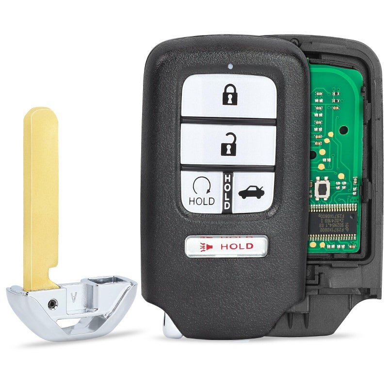 Beefunny Replacement Remote Keyless Entry Key Fob for Honda Accord 2016 2017 2018 FCC IDACJ932HK1310A PN 72147T2GA51 5Buttons 433MHz