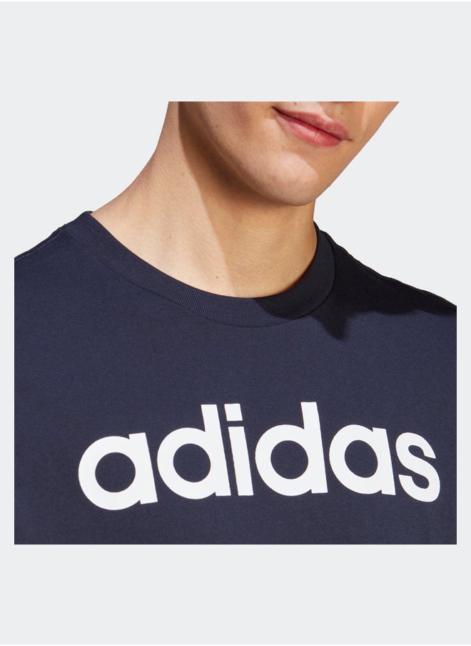 Adidas Essentials Single Jersey Linear Embroidered Logo T-Shirt  - Image 5