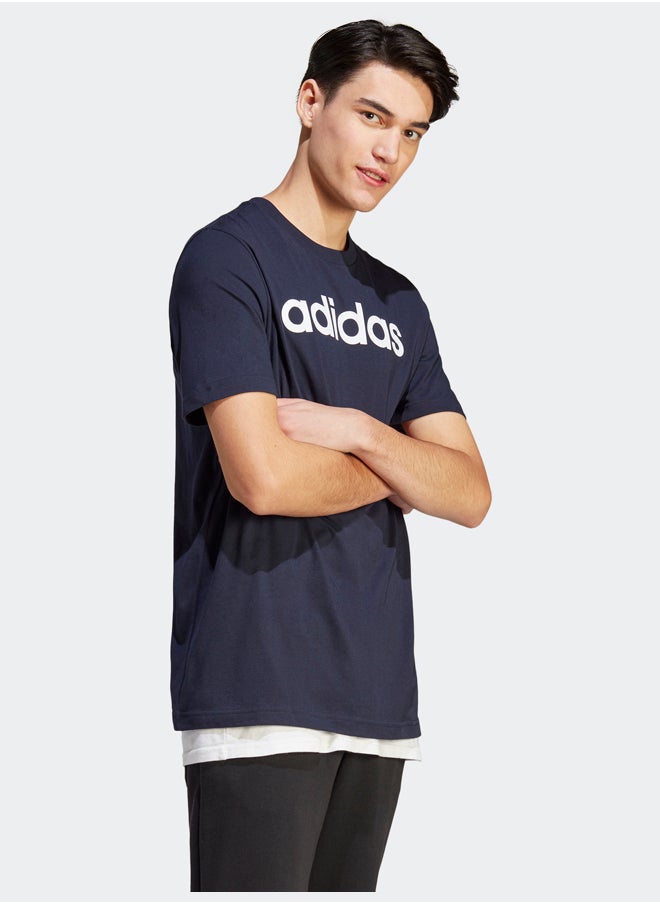 Adidas Essentials Single Jersey Linear Embroidered Logo T-Shirt  - Image 4